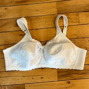 Playtex 4088 Comfort Lace Wire Free Bra white 42C  NWOT